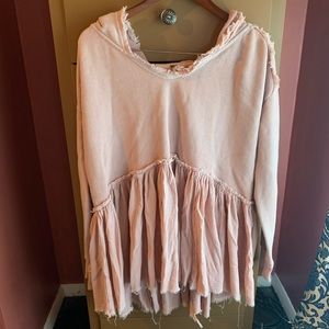 Free People blush sweatshirt tunic